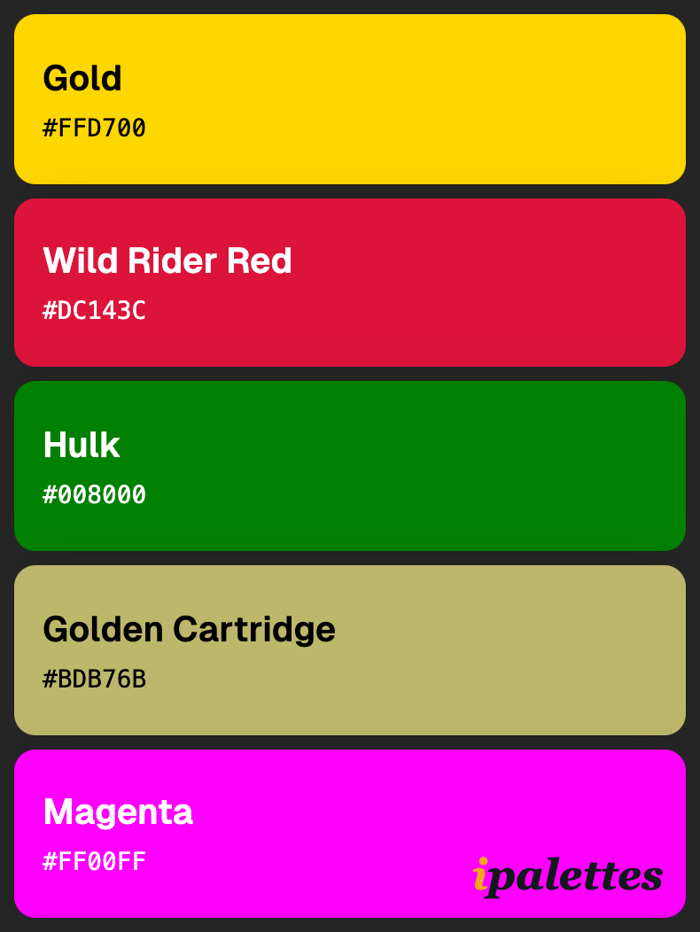 color palette card style 1