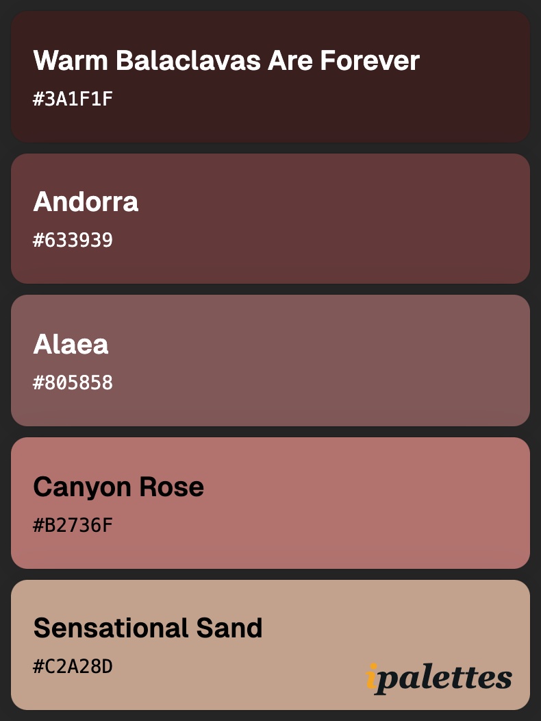 color palette card style 1