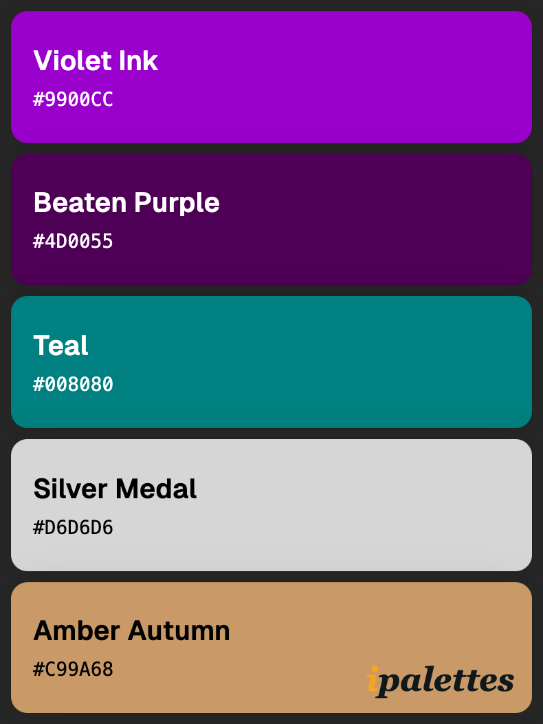 color palette card style 1