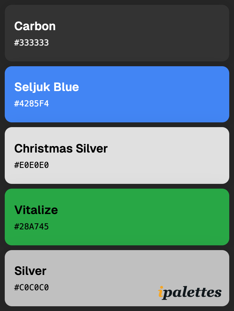 color palette card style 1