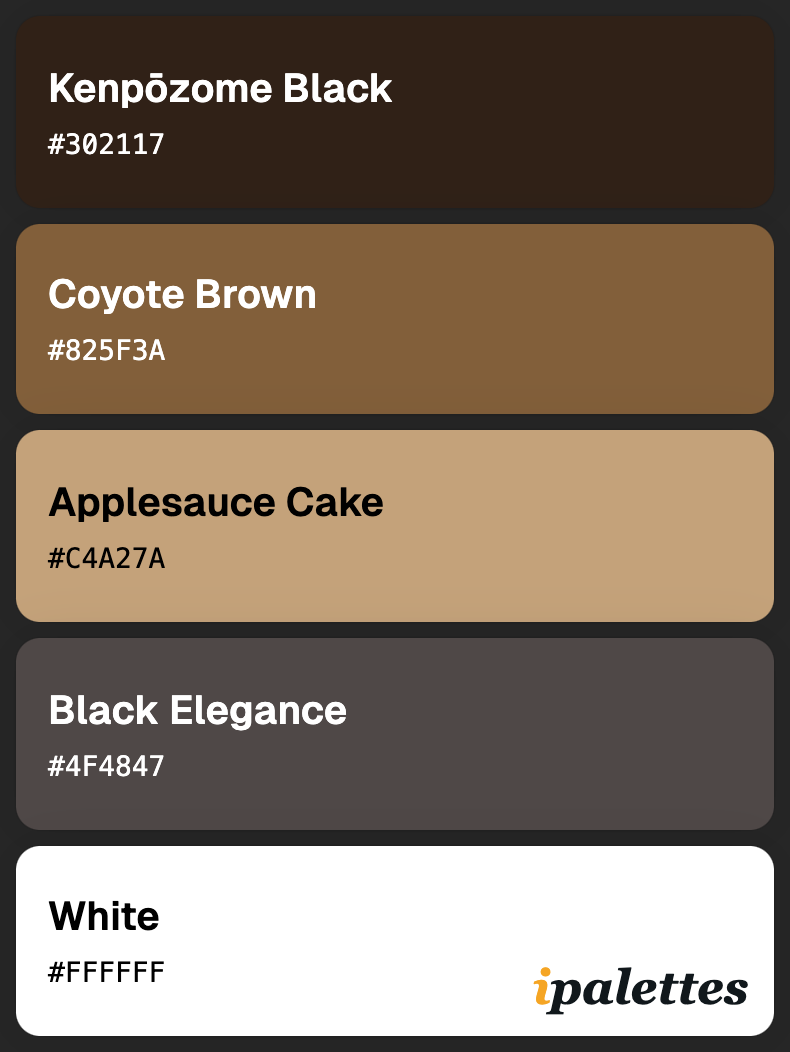 color palette card style 1