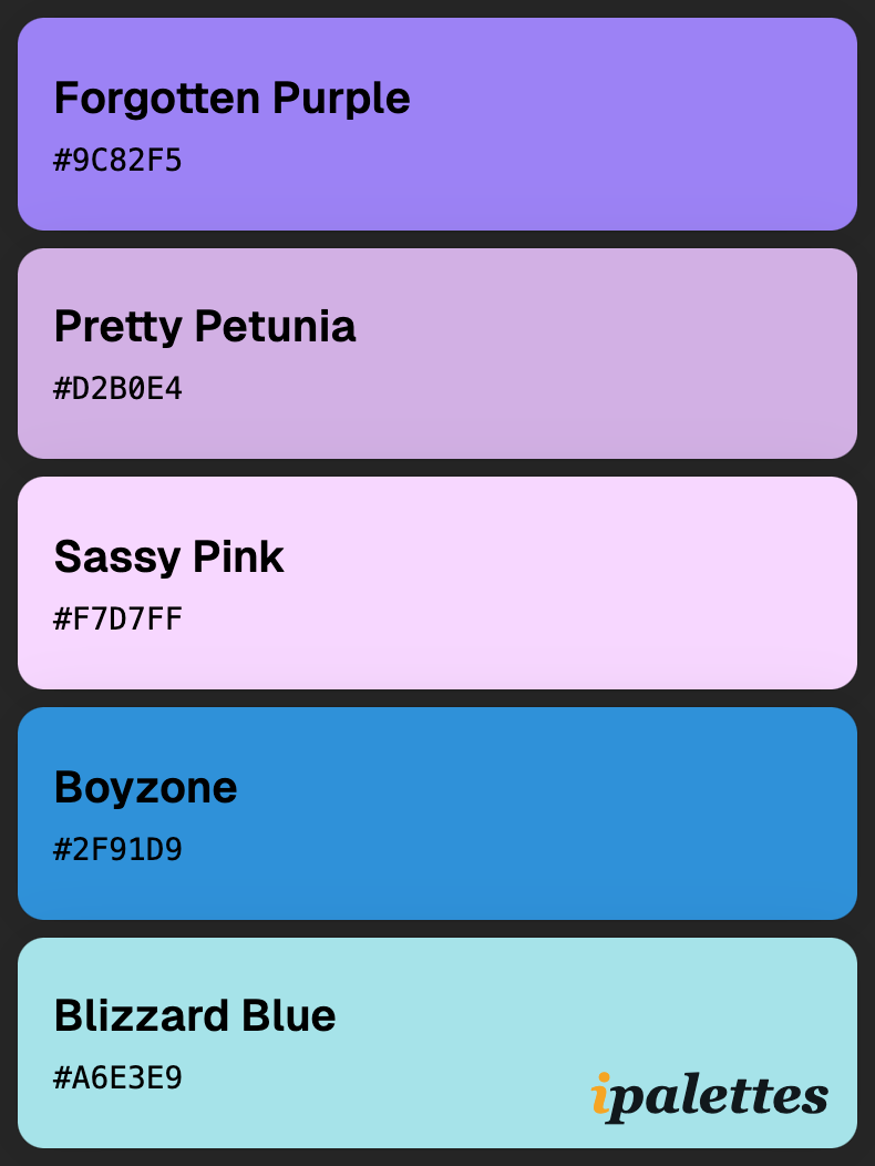 color palette card style 1