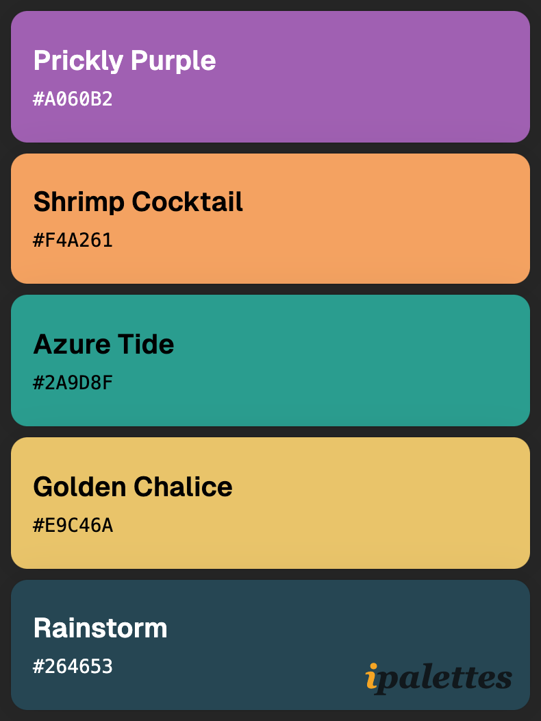 color palette card style 1