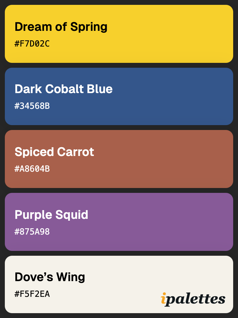 color palette card style 1