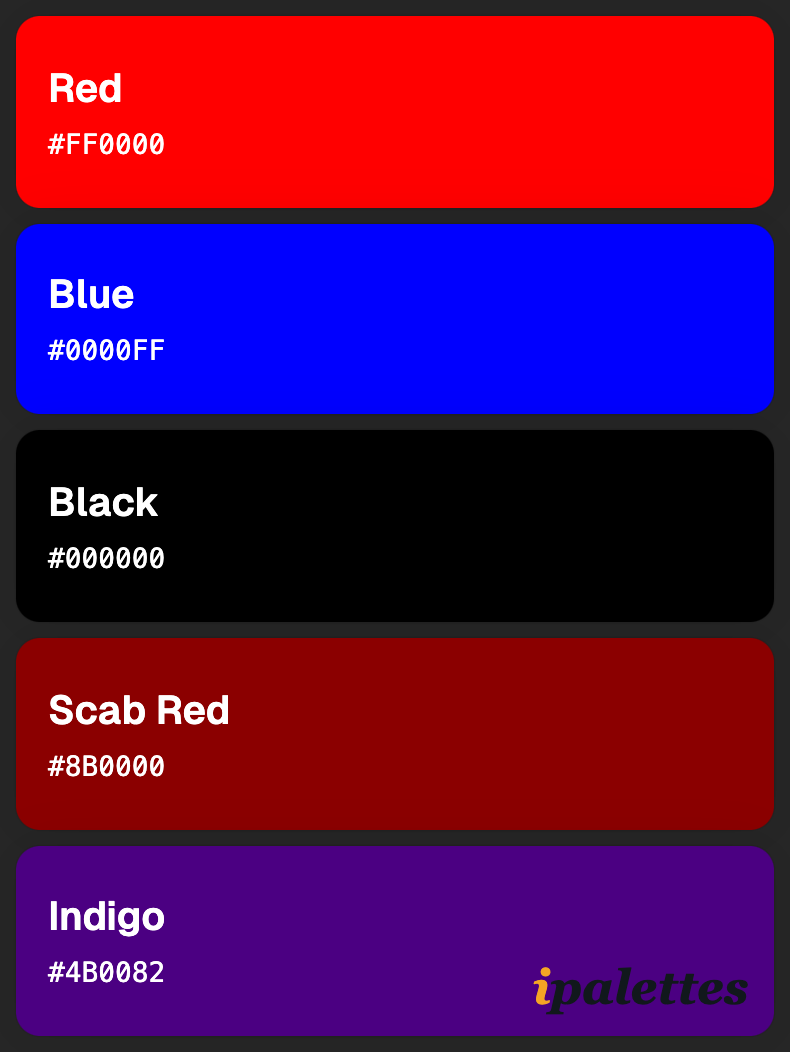 color palette card style 1