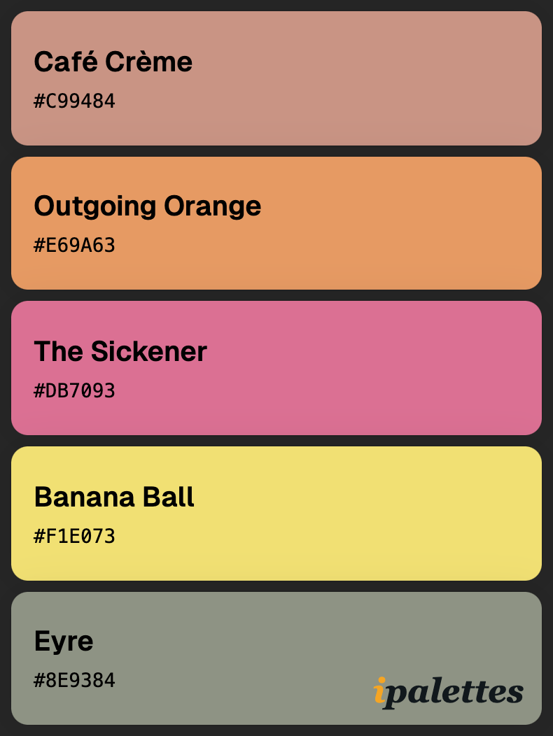 color palette card style 1