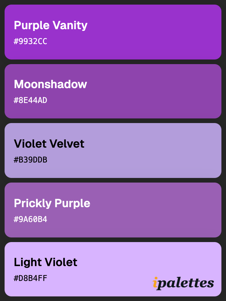 color palette card style 1