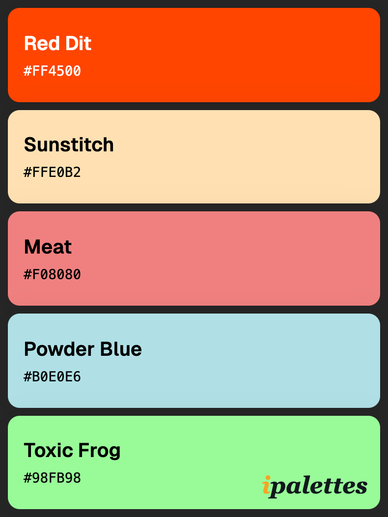 color palette card style 1