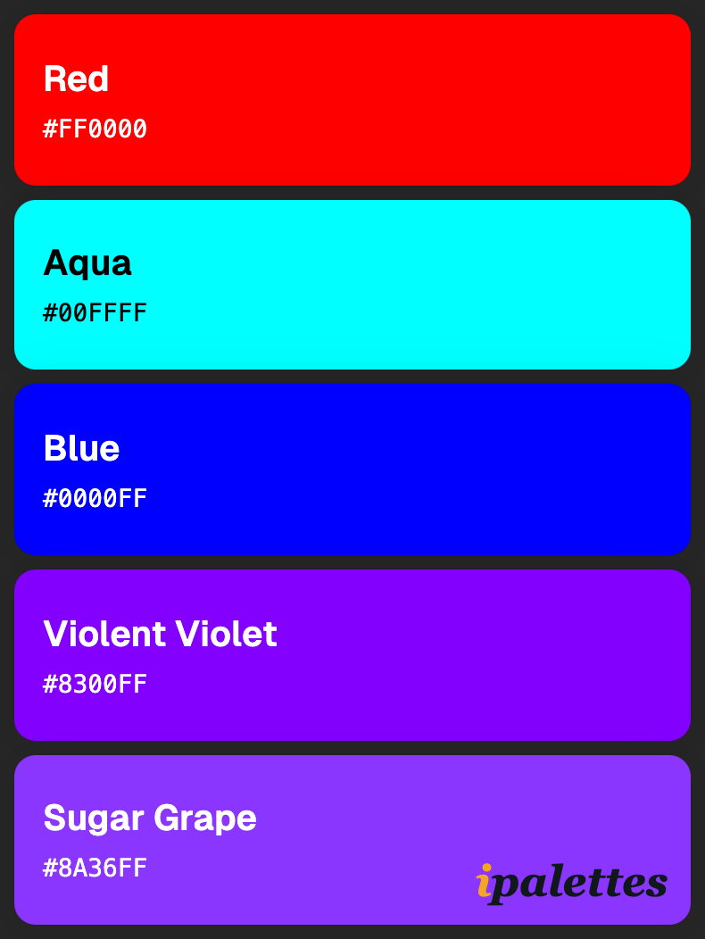 color palette card style 1