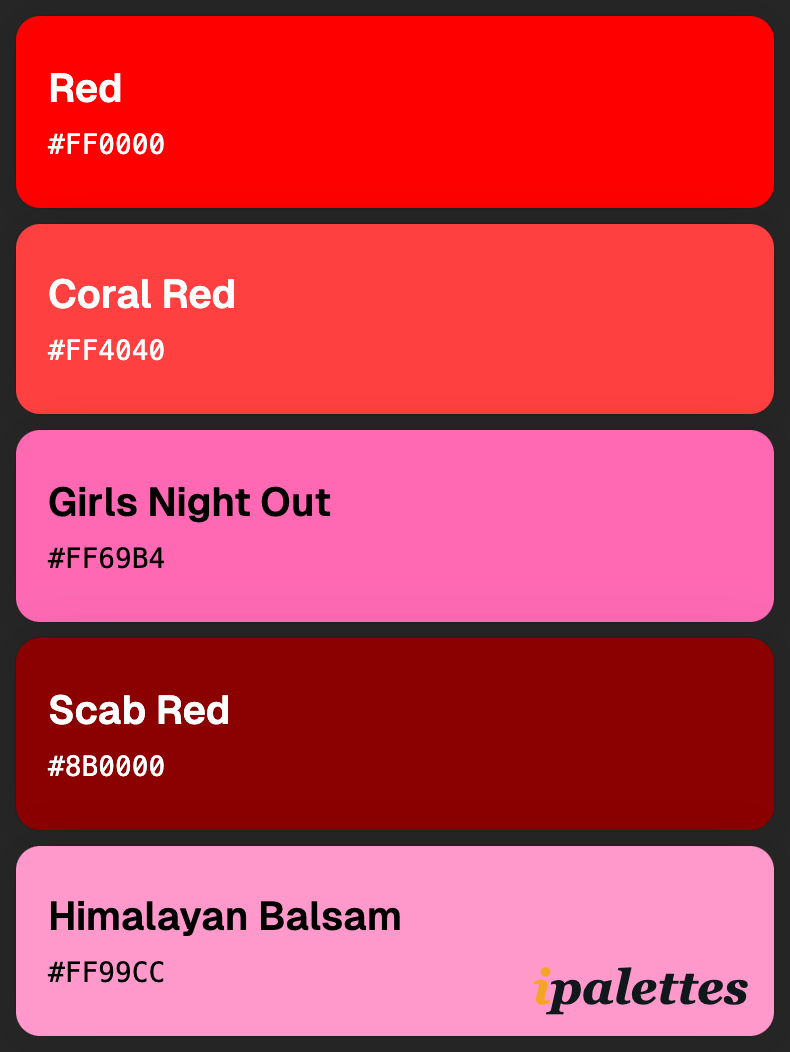 color palette card style 1