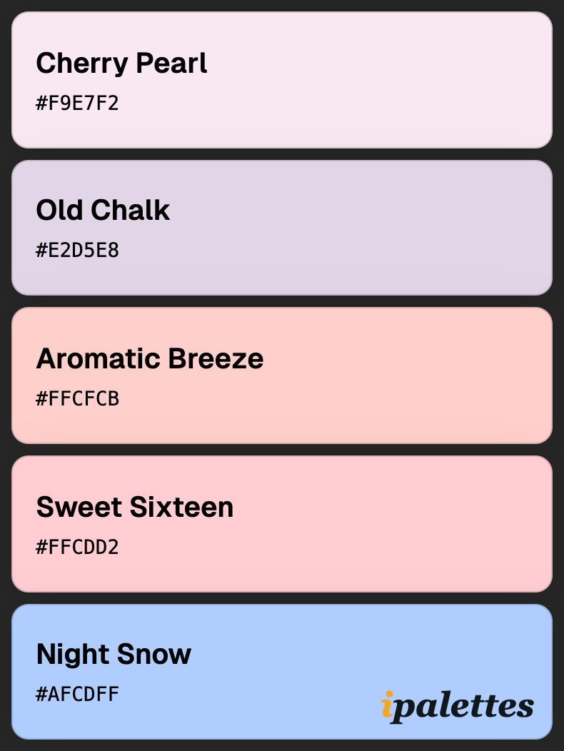 color palette card style 1