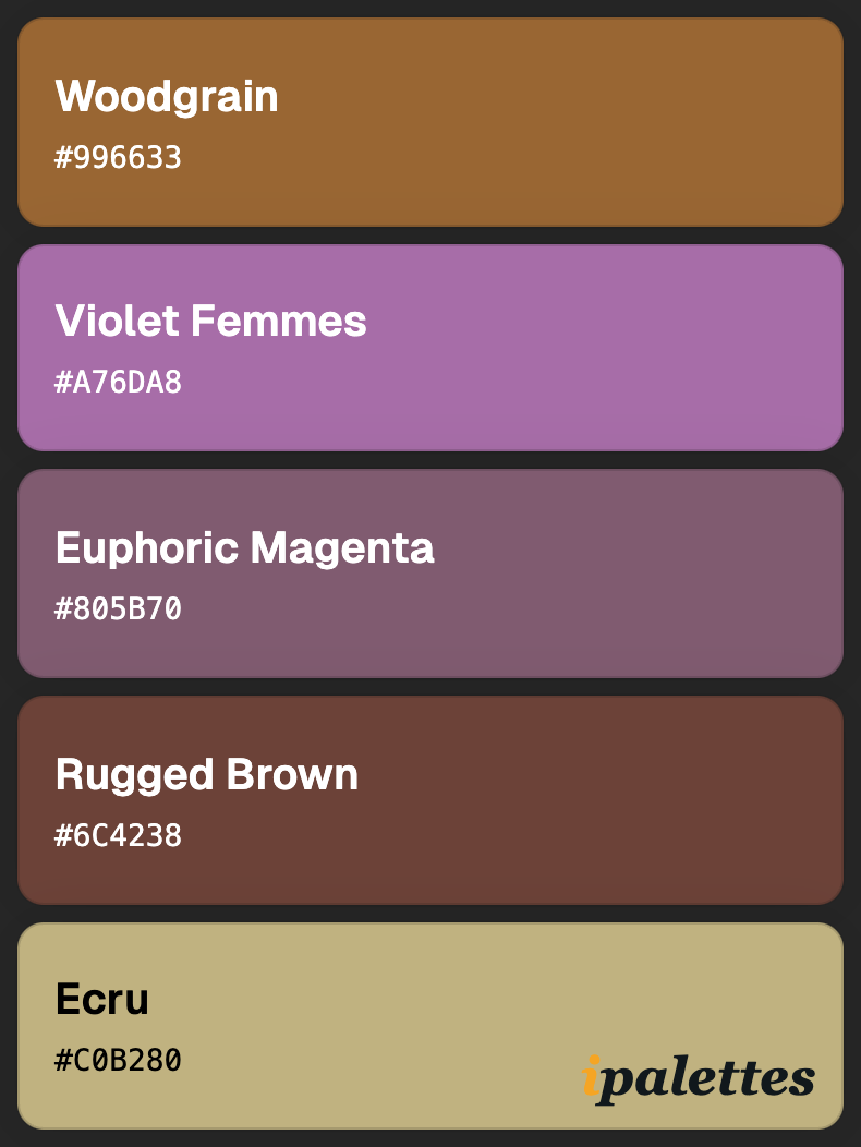 color palette card style 1