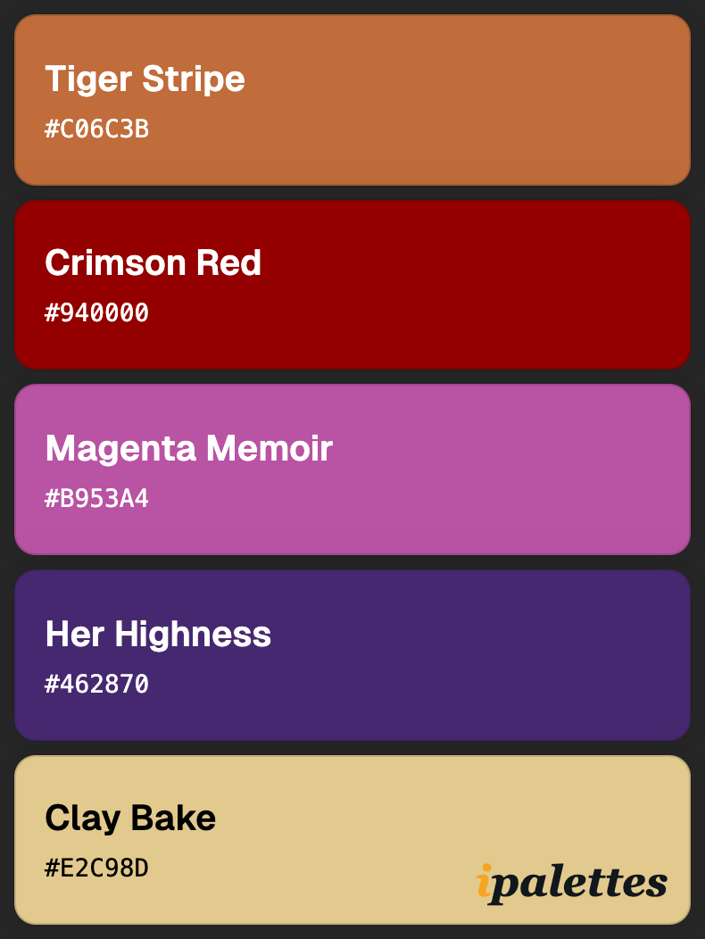 color palette card style 1