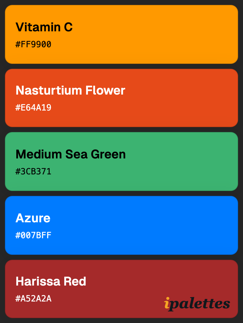 color palette card style 1