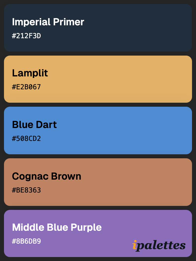 color palette card style 1