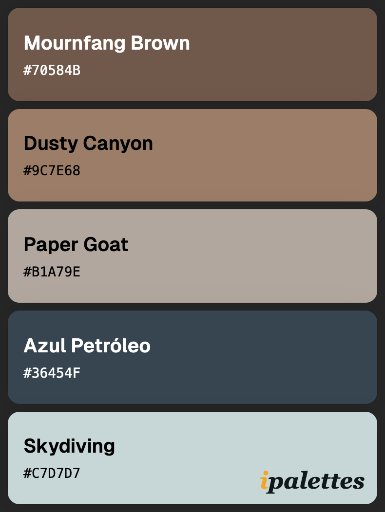 color palette card style 1