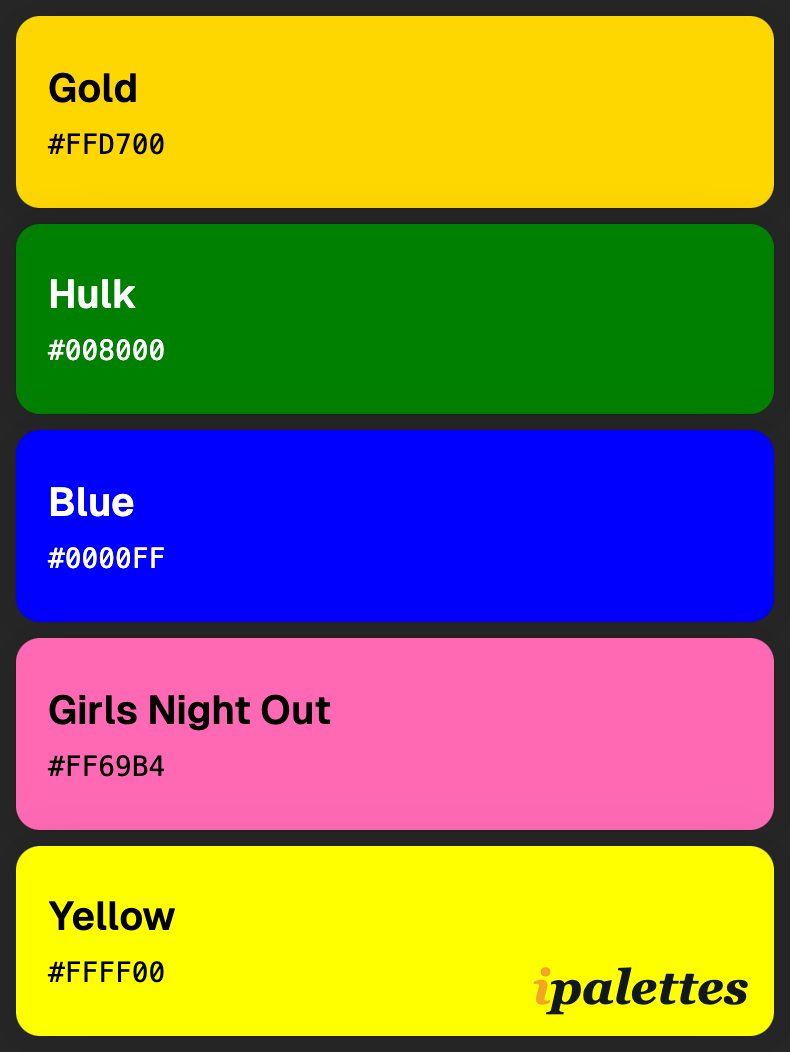 color palette card style 1