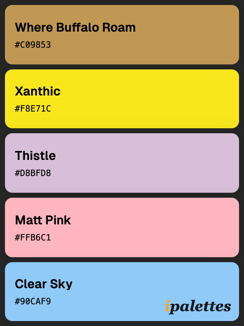 color palette card style 1