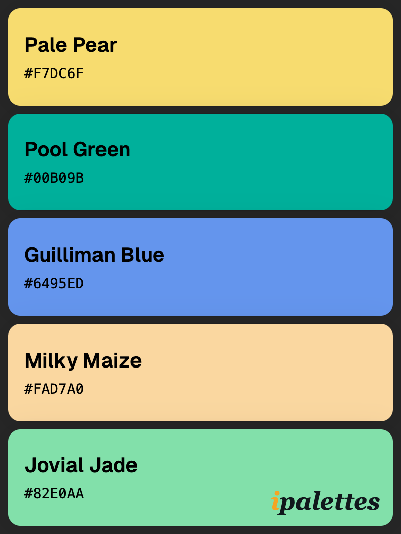 color palette card style 1