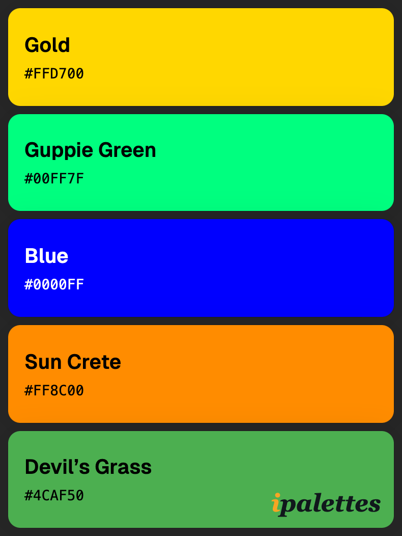 color palette card style 1