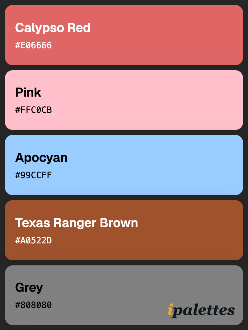 color palette card style 1