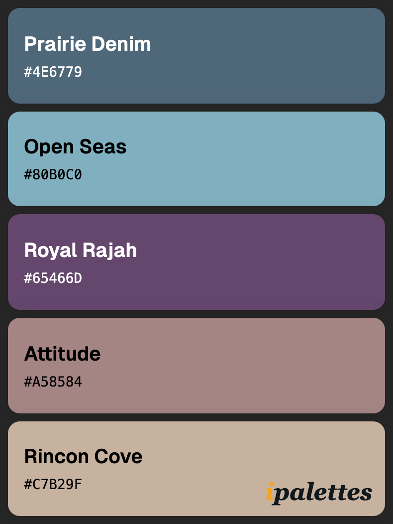 color palette card style 1