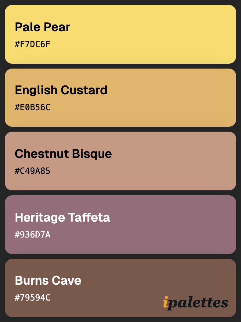 color palette card style 1