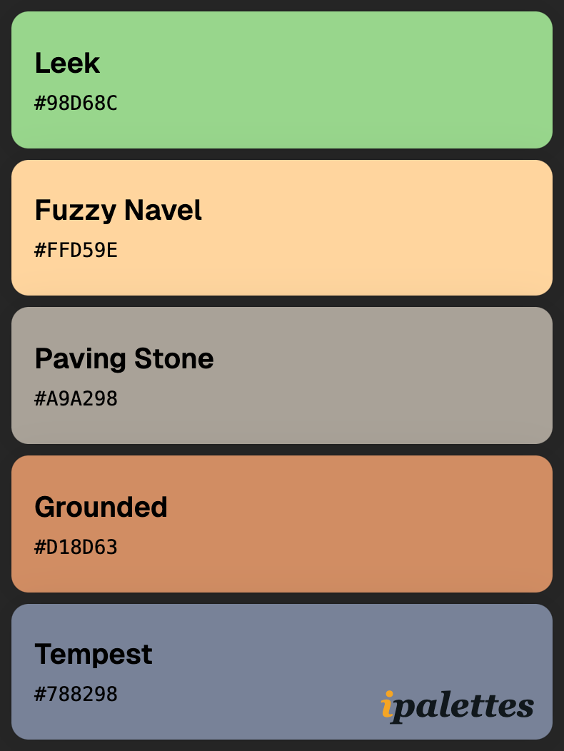 color palette card style 1