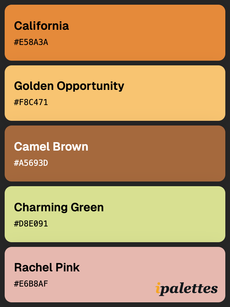 color palette card style 1