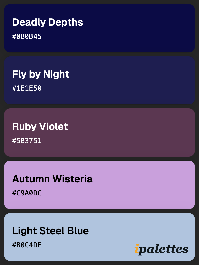 color palette card style 1