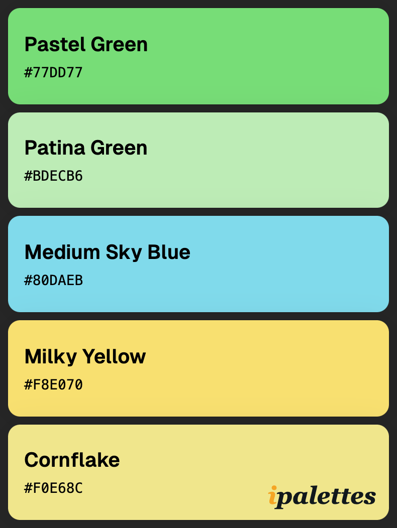 color palette card style 1