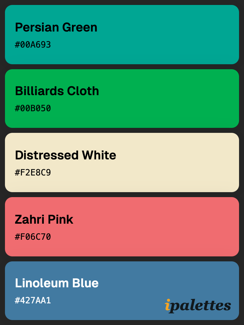 color palette card style 1