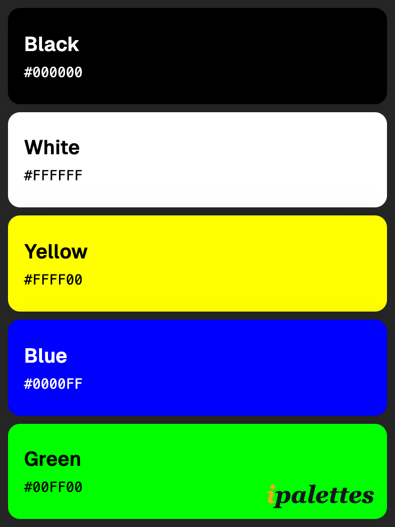 color palette card style 1