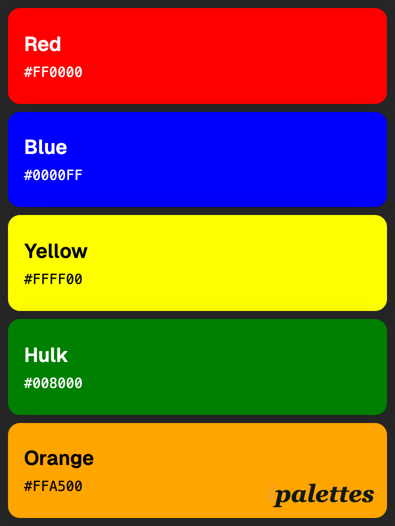 color palette card style 1