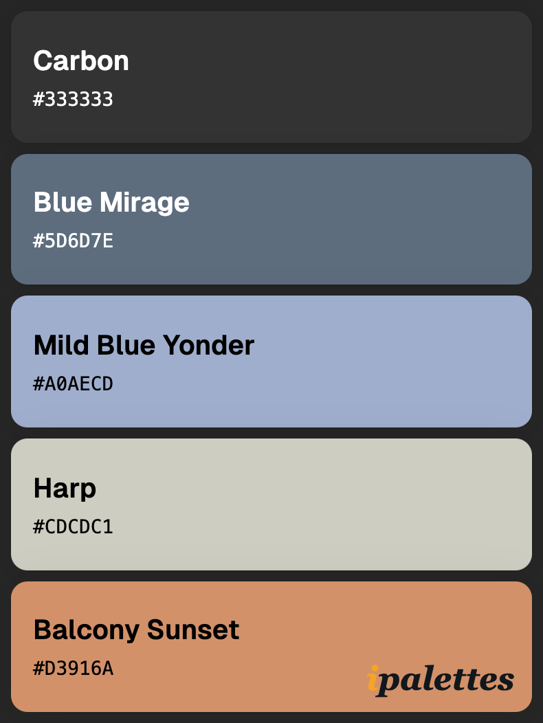 color palette card style 1