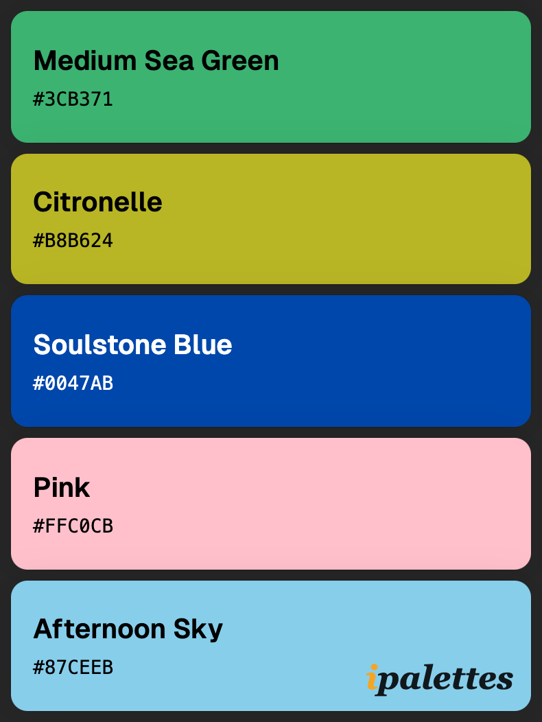 color palette card style 1