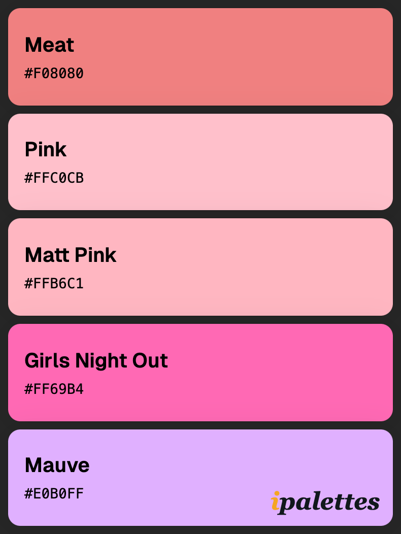 color palette card style 1