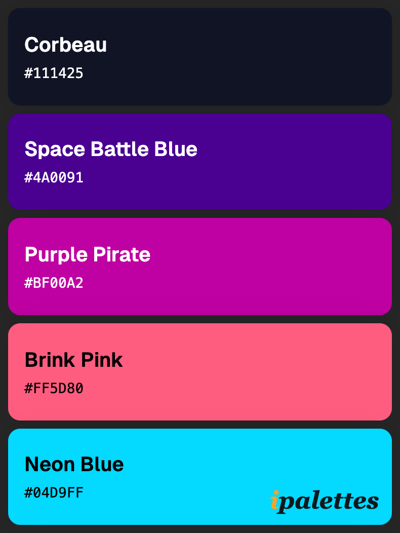 color palette card style 1