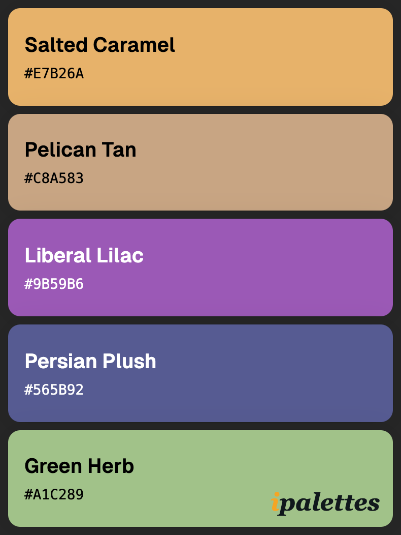 color palette card style 1