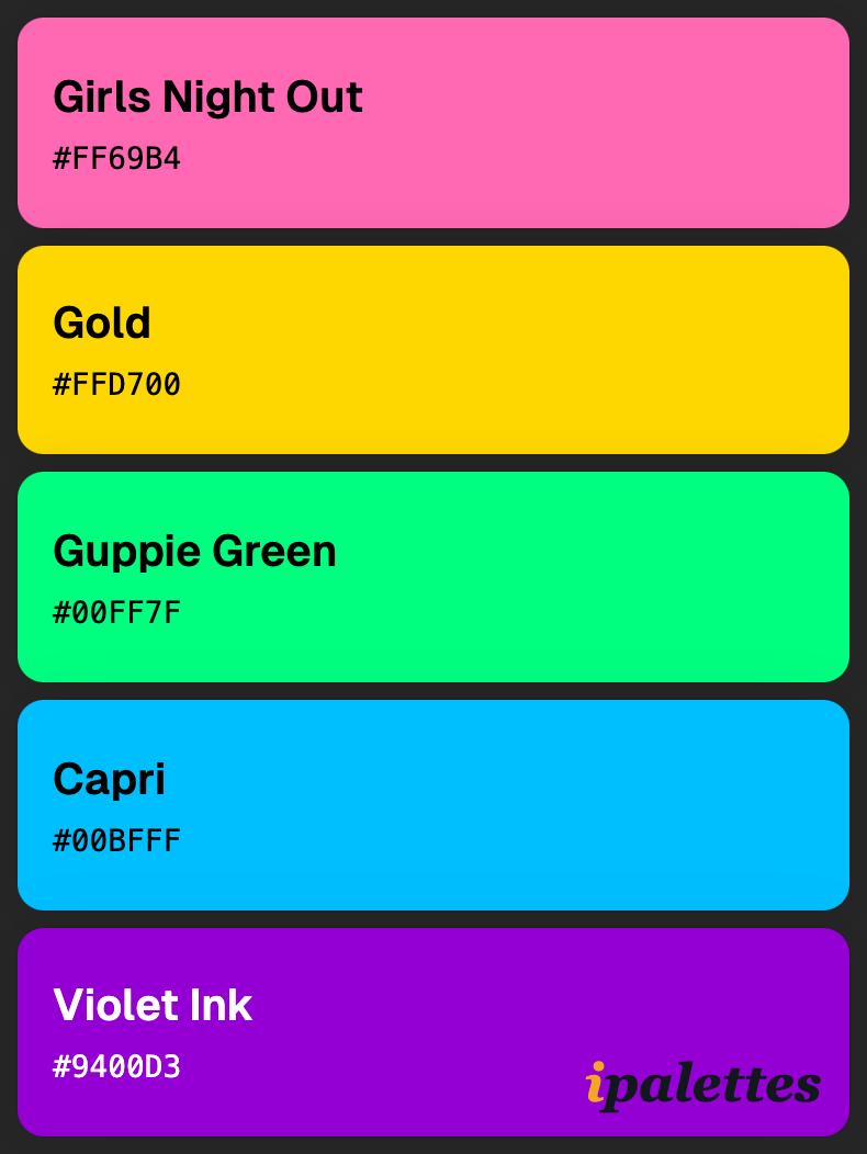 color palette card style 1