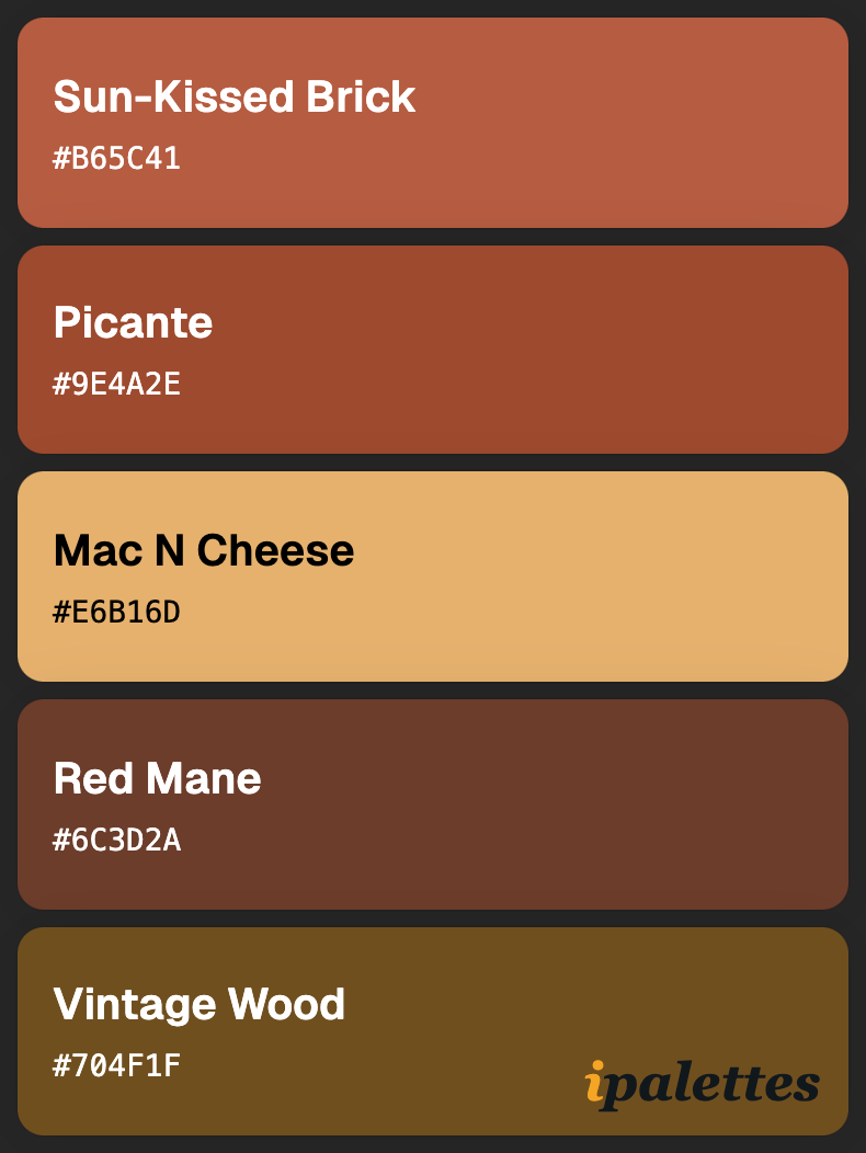 color palette card style 1