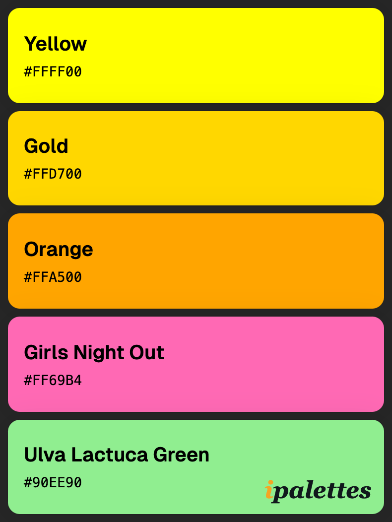 happy color palette